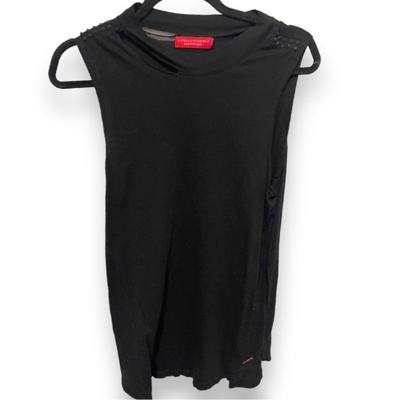 Philanthropy distressed studded top new - Picture 2 of 4